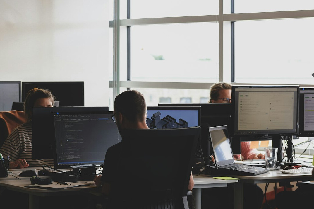 team coding together