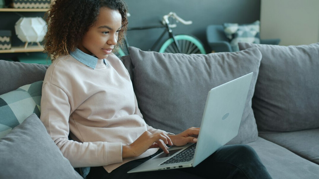 person studying at home